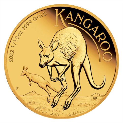 Australijski kangur 1/10 oz - Złota moneta bulionowa 1/10 uncji 15 AUD