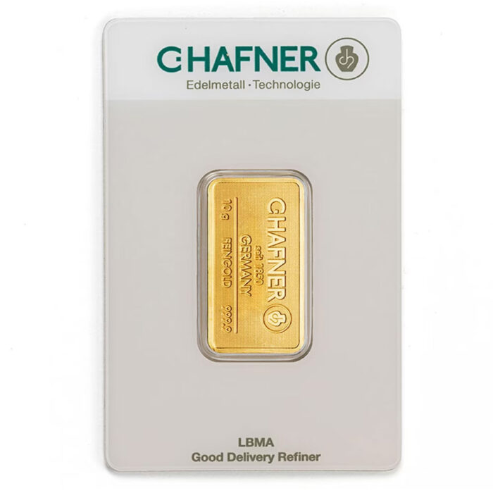 Sztabka złota 10 g - Złota sztabka 10 g C.Hafner