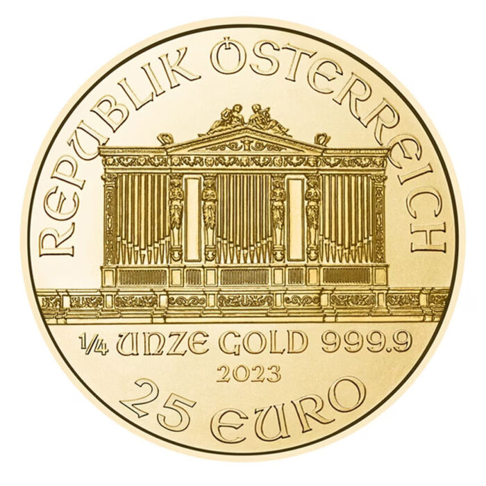 Filharmonik Wiedeński 1/4 oz - Złota moneta bulionowa 1/4 uncji 25 EUR