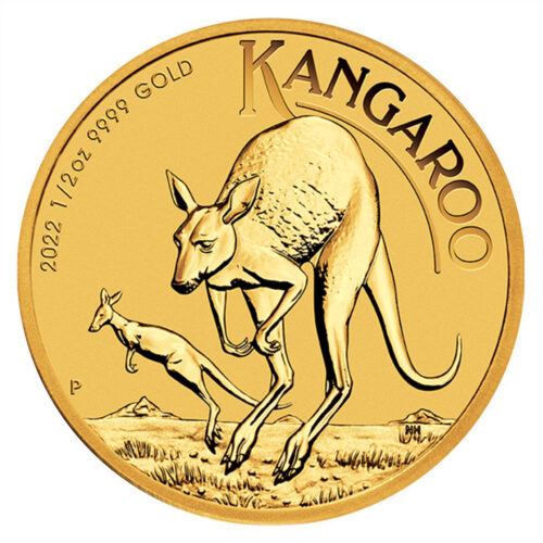 Australijski kangur 1/2 oz - Złota moneta bulionowa 1/2 uncji 50 AUD